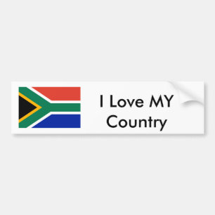 Autocollant De Voiture Afrique du Sud Drapeau Le MUSÉE J'aime mon pays