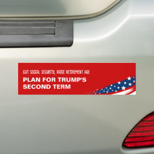 Autocollant De Voiture Âge de retraite de la sécurité sociale anti-Trump
