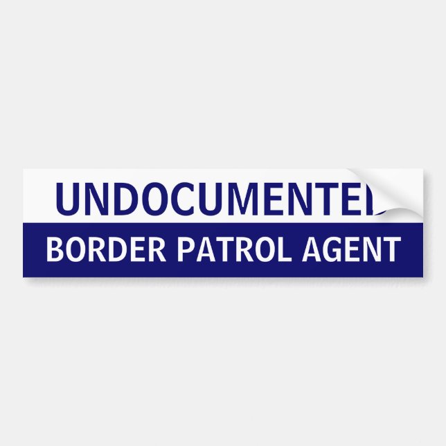 Autocollant De Voiture Agent de patrouille de frontière non documenté (Devant)