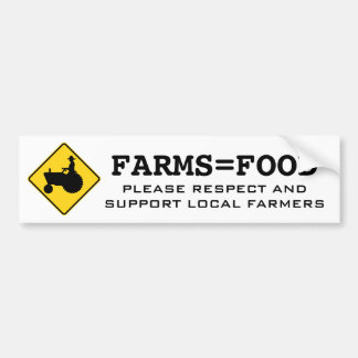 Autocollant De Voiture Agriculteurs de respect et de soutien de