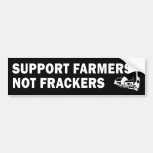 Autocollant De Voiture Agriculteurs de soutien, pas Frackers (noir)