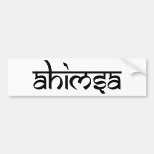 Autocollant De Voiture Ahimsa - अहिंसा - principe bouddhiste