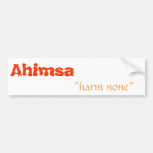 Autocollant De Voiture Ahimsa, "mal aucun "