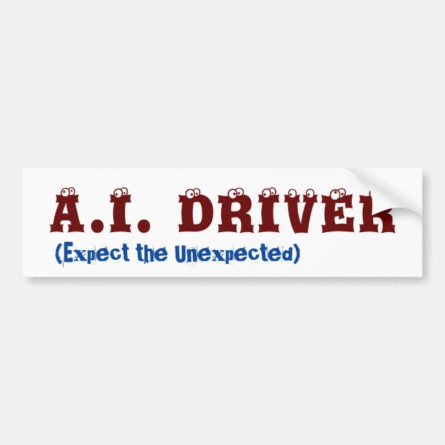Autocollant De Voiture AI Self Driving Bumper Sticker (Devant)