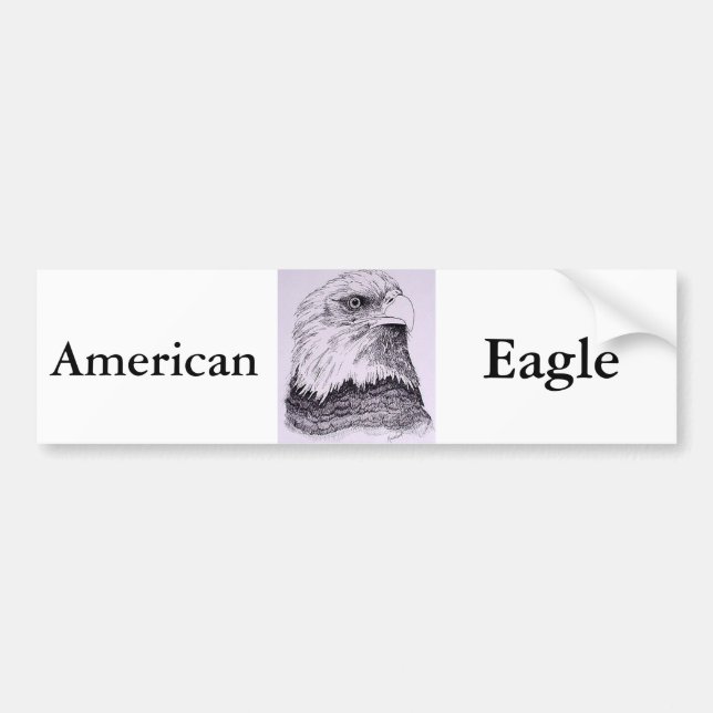 Autocollant De Voiture aigle américain (Devant)