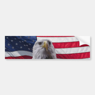 Autocollant De Voiture Aigle et drapeau des chauves-souris