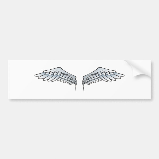 Autocollant De Voiture ailes bleu-gris (Devant)