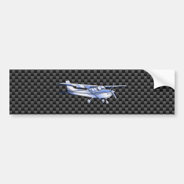 Autocollant De Voiture Aircraft Chrome Like Cessna Black Carbon Fiber (Devant)