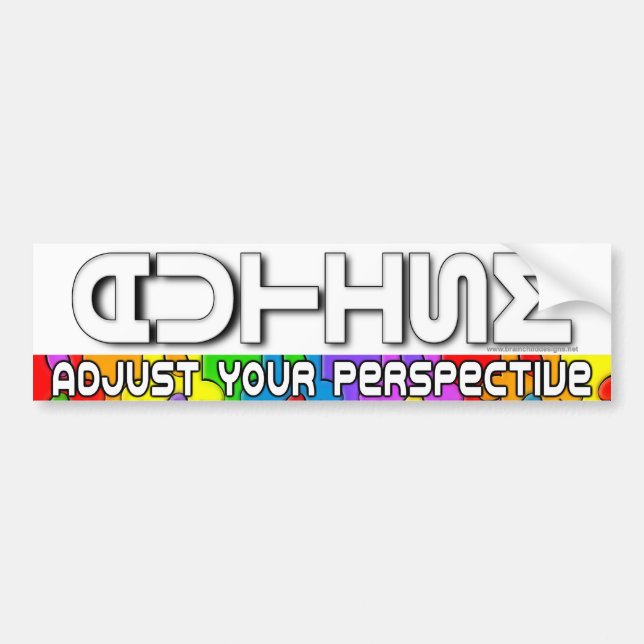 Autocollant De Voiture Ajustez votre perspective (Devant)