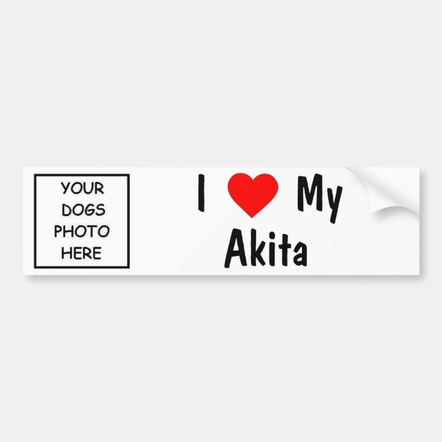 Autocollant De Voiture Akita (Devant)