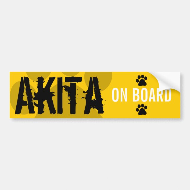 Autocollant De Voiture Akita à bord (Devant)
