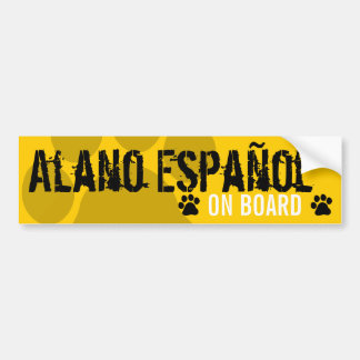 Autocollant De Voiture Alano Español à bord