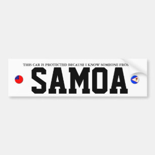 AUTOCOLLANT DE VOITURE ALARME DE VOITURE DE NON-SAMOAN