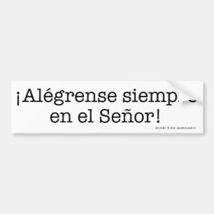 Autocollant De Voiture ¡ Alégrense ! - adhésif pour pare-chocs