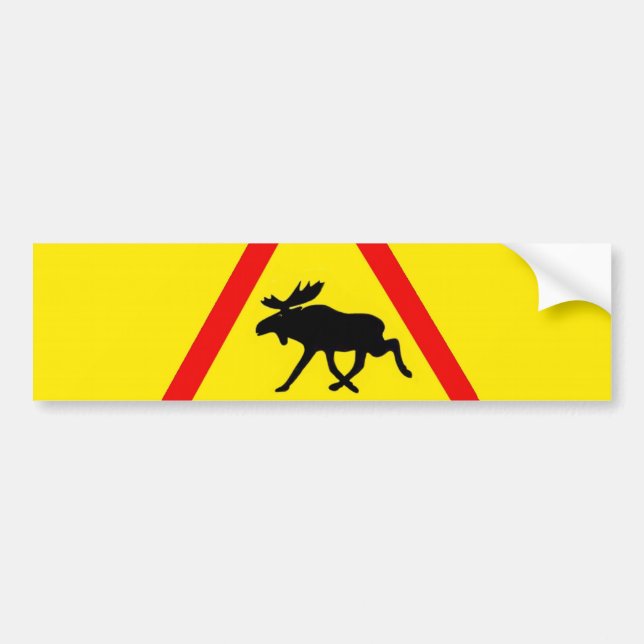 Autocollant De Voiture Alerte sur l'élan (Devant)