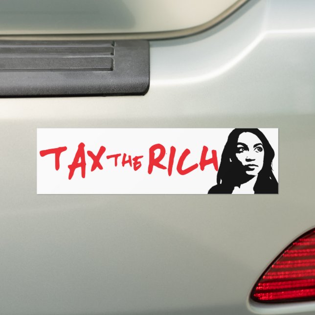 Autocollant De Voiture Alexandria Ocasio-Cortez AOC Taxe Le Riche (En voiture)