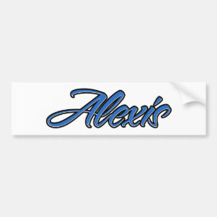 Autocollant De Voiture Alexis Nom bleu Autoaufkleber Sticker Autoaufklebe