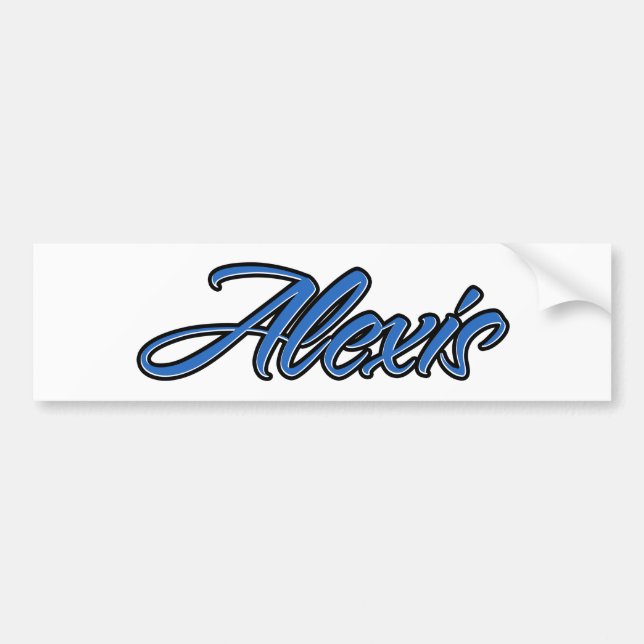 Autocollant De Voiture Alexis Nom bleu Autoaufkleber Sticker Autoaufklebe (Devant)