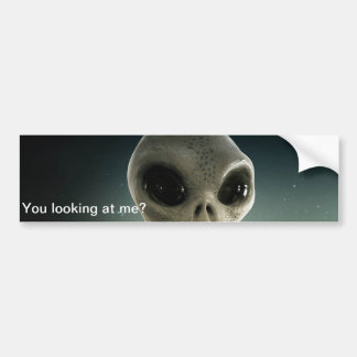 Autocollant De Voiture Alien, "You looking at me ?" Car Sticker.