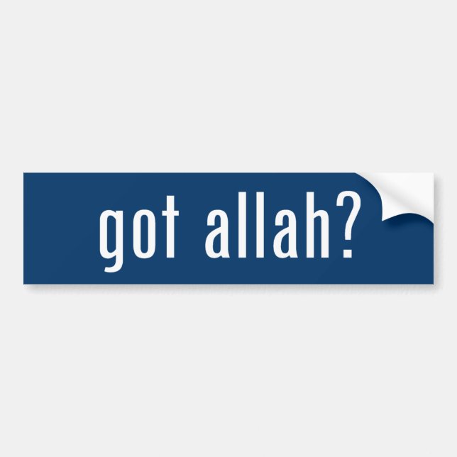 Autocollant De Voiture Allah obtenu ? (Devant)