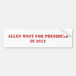 AUTOCOLLANT DE VOITURE ALLEN OCCIDENTAL POUR LE PRÉSIDENT EN 2016