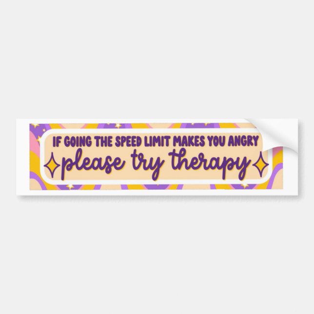 Autocollant De Voiture Aller à la limite de vitesse vous met en colère S' (Devant)