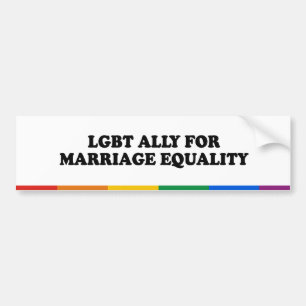 Autocollant De Voiture ALLIÉ LGBT POUR L'ÉGALITÉ DU MARIAGE - .png