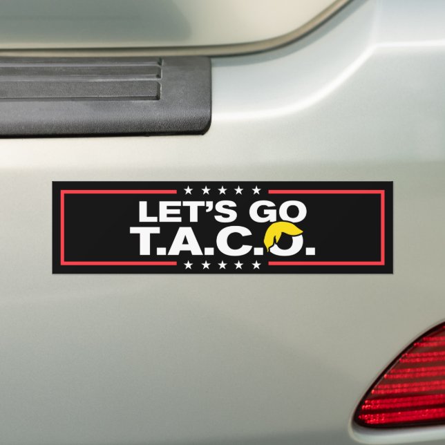 Autocollant De Voiture Allons voir Taco Anti-Trump (En voiture)