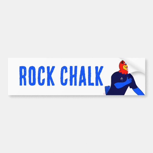 Autocollant De Voiture Allons-y jayhawk (Devant)