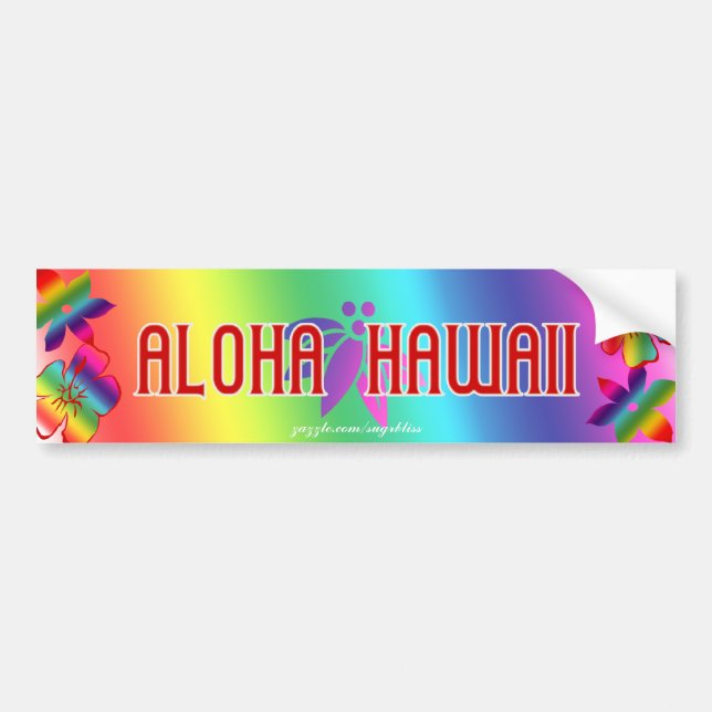 Autocollant De Voiture Aloha Hawaï (Devant)