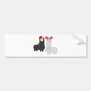 Autocollant De Voiture alpacas de rennes de noël