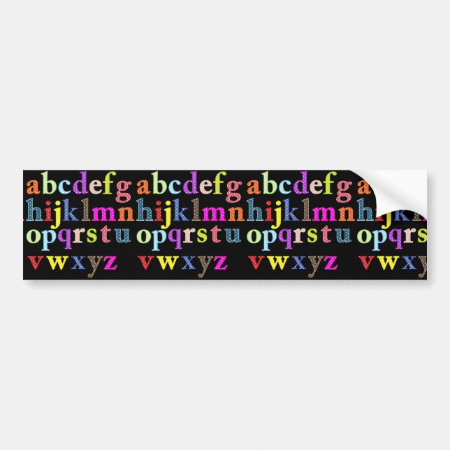 Autocollant De Voiture Alphabet (Devant)