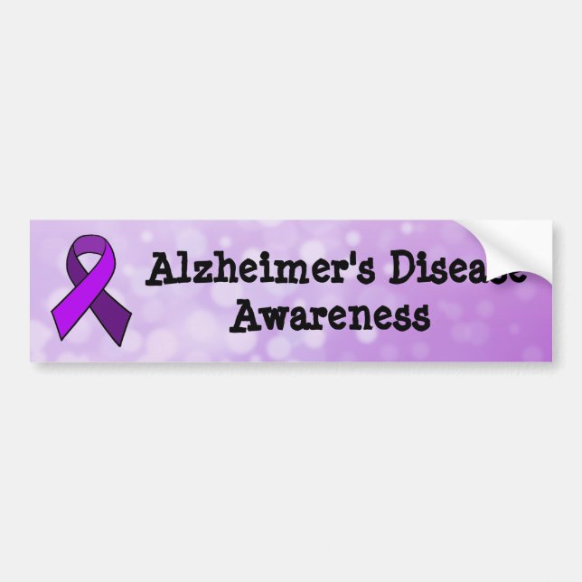Autocollant De Voiture Alzheimer's Disease Awareness Ribbon (Devant)