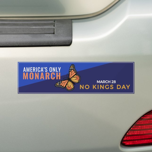 Autocollant De Voiture America’s Only Monarch | No Kings Day March 28 (En voiture)