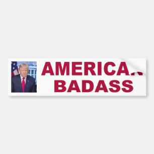 Autocollant De Voiture Américain Badass 2020 de Donald Trump