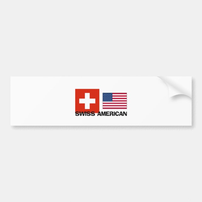 Autocollant De Voiture Américain suisse (Devant)