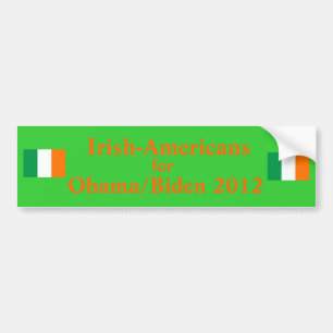 Autocollant De Voiture Américains irlandais pour Obama Biden 2012
