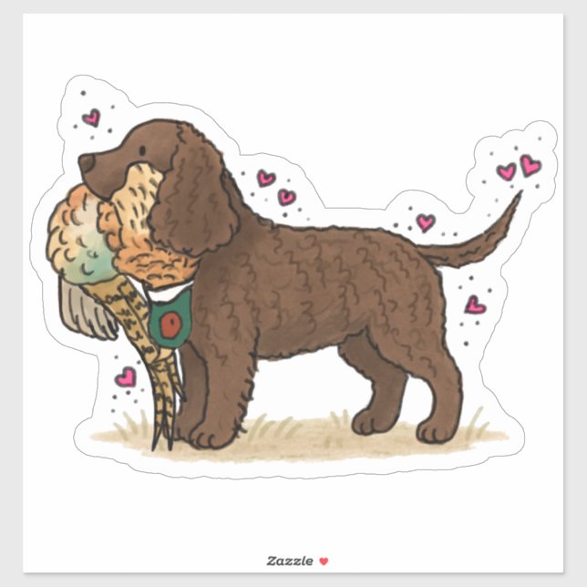 Autocollant de voiture American Water Spaniel (Feuille)