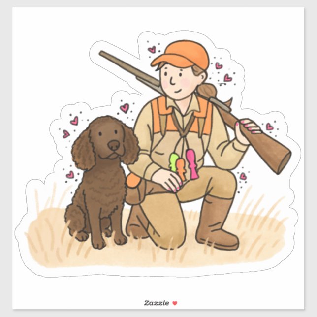 Autocollant de voiture American Water Spaniel (Feuille)