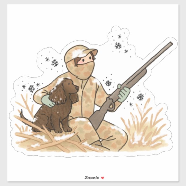 Autocollant de voiture American Water Spaniel (Feuille)