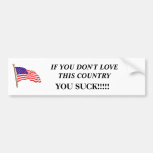 Autocollant De Voiture AmericanFlag01, SI VOUS N'AIMEZ PAS CE PAYS,…