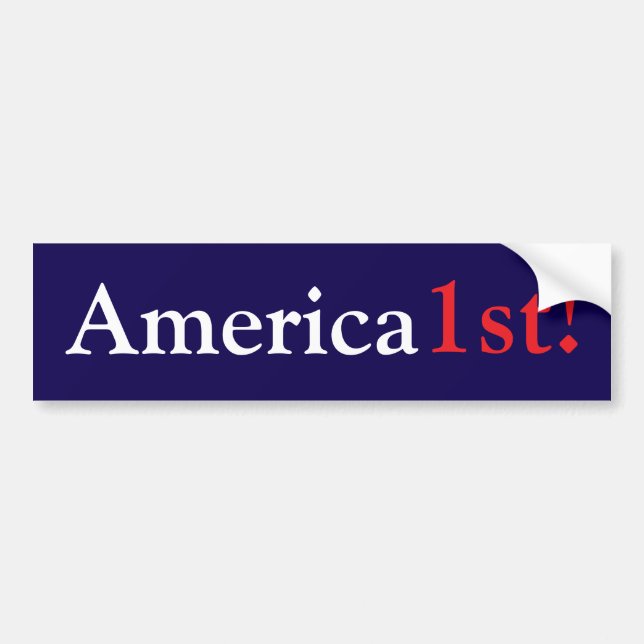 Autocollant De Voiture Amérique 1er ! (Devant)