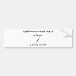 Autocollant De Voiture Amie ou basson de sélection
