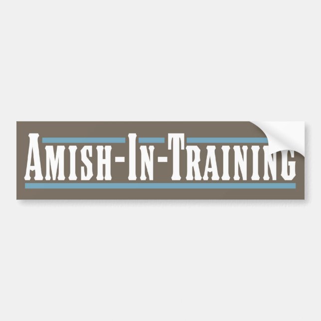 Autocollant De Voiture Amish-Dans-Formation (Devant)