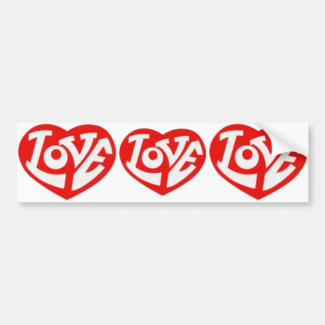 AUTOCOLLANT DE VOITURE AMOUR (Devant)