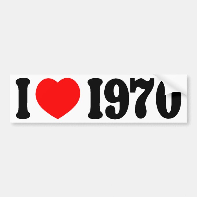 AUTOCOLLANT DE VOITURE AMOUR 1970 (Devant)