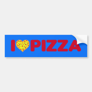 Autocollant De Voiture Amour Coeur Pizza Addict Livraison de pizza Guy