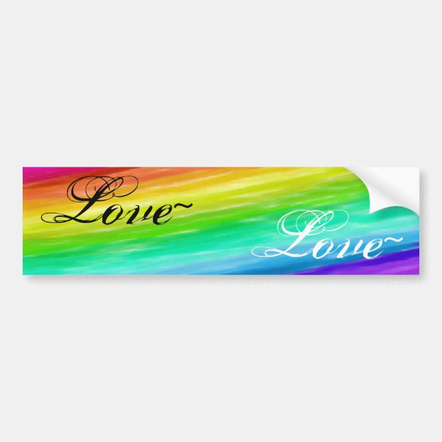 Autocollant De Voiture Amour d'arc-en-ciel (Devant)