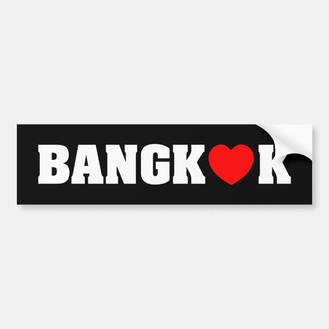 AUTOCOLLANT DE VOITURE AMOUR DE BANGKOK (Devant)