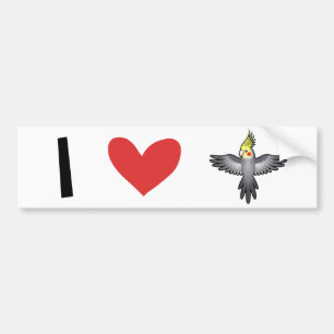 Autocollant De Voiture Amour de calopsitte